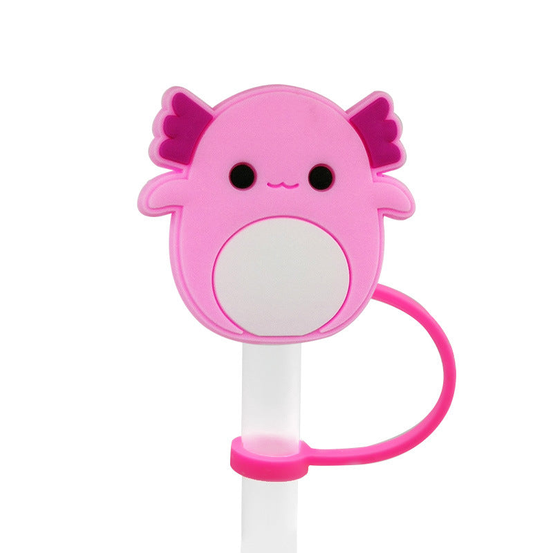 Wholesale 10pcs Cartoon Plush Straw Cap Silicone Dust Plug